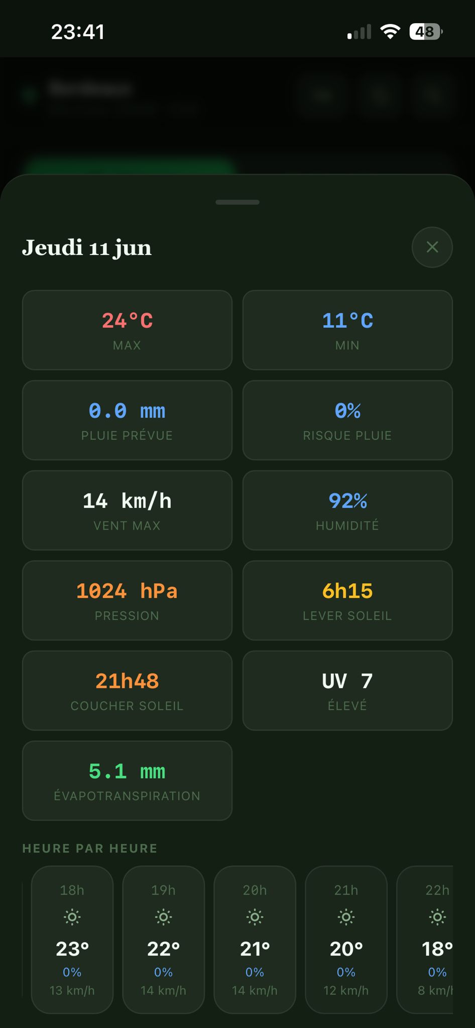 MétéoScan Pro écran 3